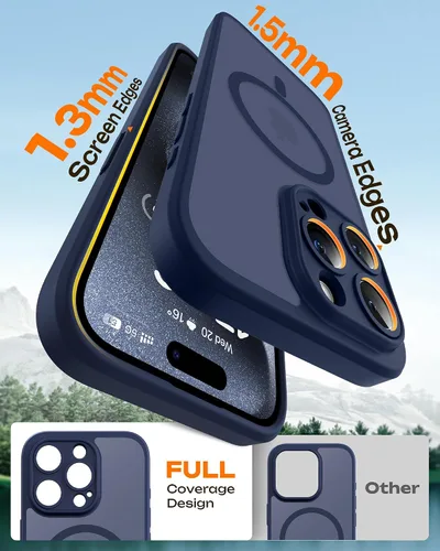Miniatura 573 de TOCOL Funda para iPhone 11, compatible con Magsafe, protección completa de cámara, imanes integrados, protección contra caídas, funda translúcida