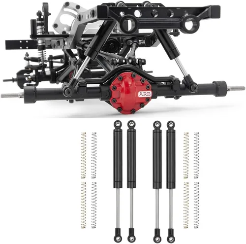 MOHERO Amortiguador de metal RC Amortiguador de 4.724 in, resorte interno para 1/10 RC TF2 TRX4 SCX10 D90 Wraith Crawler piezas de actualización de
