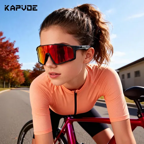Miniatura 2 de KAPVOE Gafas de Ciclismo Polarizadas para Hombres y Mujeres MTB Bicicleta Montaña TR90 Gafas Deportivas para Correr Bicicleta K76 A06
