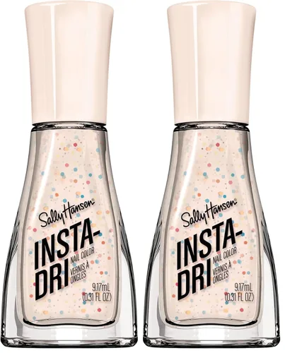Miniatura 20 de Sally Hansen Insta-Dri Esmalte de uñas Secado rápido, larga duración, brillo sin rayas Transparente, Brillo 104 centelleo, centelleo