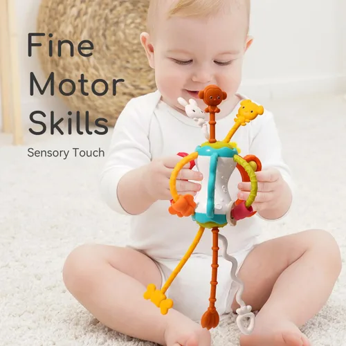 Miniatura 3 de Juguetes Montessori de viaje para niños pequeños, juguetes Montessori para bebés de 6 a 12 meses, juguetes sensoriales para asiento de automóvil