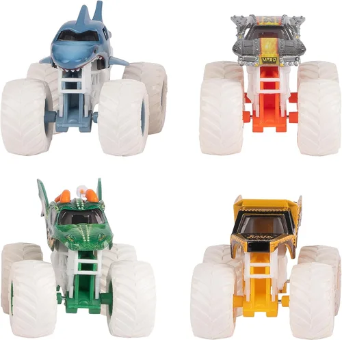 Miniatura 4 de Monster JAM - Paquete de 4 vehículos fundidos a presión 1:64 - 4 auténticos Monster Trucks Official Show Monster Jam Vehículos para coleccionar