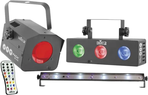 Miniatura 7 de CHAUVET DJ JAM Pack - Efecto de iluminación de proyección dorada con máquina de niebla y lavado UV / estroboscópico Efectos láser y estroboscópicos