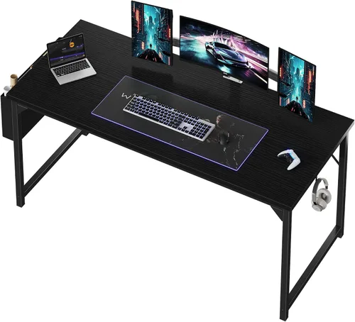 Miniatura 35 de OLIXIS Escritorio de computadora de 44 pulgadas, escritorios de oficina en casa para espacios pequeños, mesa de estudio, escritura, trabajo