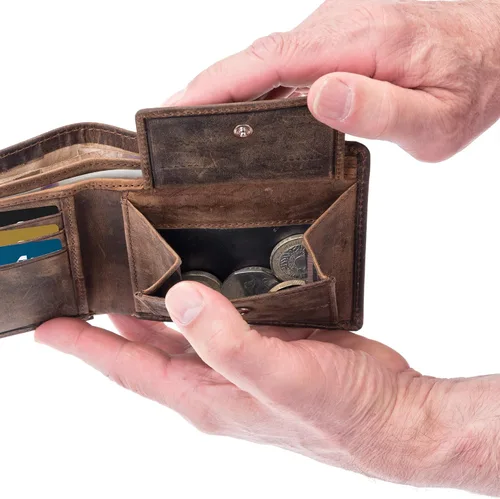 Miniatura 6 de Moonster Cartera de cuero para hombre con bloqueo RFID mantiene el efectivo y las tarjetas seguros organizados y de fácil acceso carteras delgadas