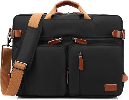CoolBELL Mochila convertible tipo mensajero, bolsa de hombro, funda para laptop, bolso de mano, maletín de negocios, mochila de viaje