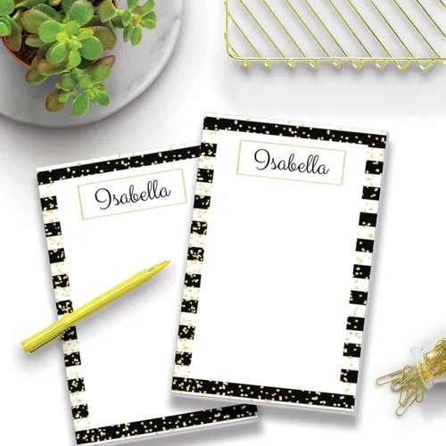 Miniatura 2 de Gotcha Covered Notebooks Golden Classic Juego de 2 blocs de notas personalizados, 2 blocs de notas - 50 hojas por bloc. 4 x 5.5 pulgadas. Fabricado
