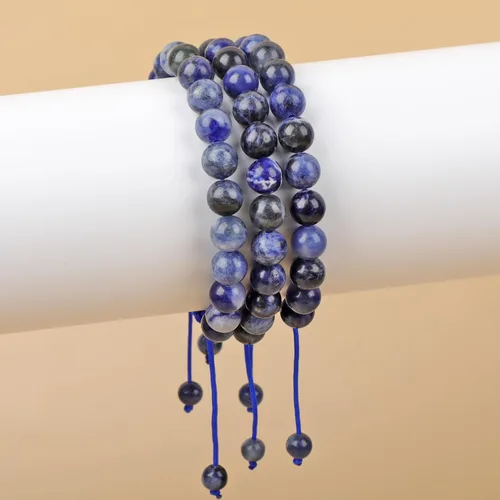 Miniatura 65 de AD Beads Pulseras de piedras preciosas unisex de 0.315 pulgadas (0.315 in), macramé curativo ajustable de 7 a 9 pulgadas Usa esta pulsera