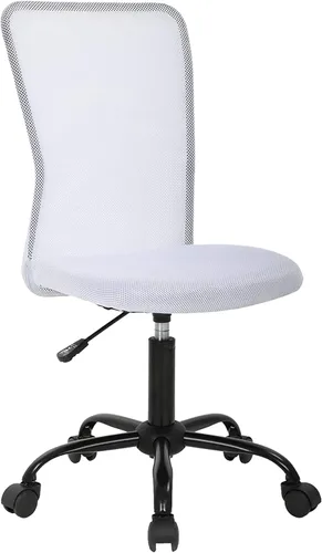 Miniatura 11 de Silla de oficina ergonómica – Silla de computadora con respaldo medio con altura ajustable, moderna giratoria sin brazos, soporte de espalda