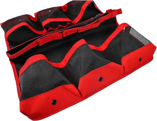 Miniatura 5 de MELOTOUGH Cubo organizador de herramientas de lavado de coches para herramientas de jardín, apto para cubo de 3.5 a 5 galones (rojo)