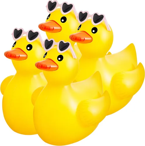 Miniatura 8 de Hungdao 2 piezas de pato inflable gigante de 5 pies, enorme pato de goma, flotador inflable grande para piscina para adultos, verano, playa, Bonito