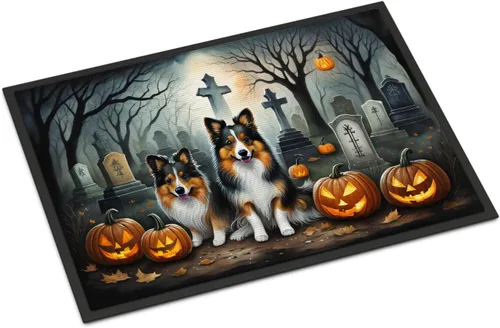 Miniatura 50 de Caroline's Treasures DAC2011MAT - Felpudo de Halloween espeluznante con diseño de Beagle, de 18 x 27 pulgadas, para interiores y exteriores