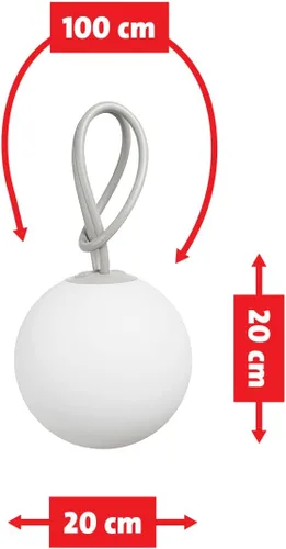 Miniatura 5 de Fatboy Bolleke - Linterna LED recargable para interiores y exteriores, color gris claro