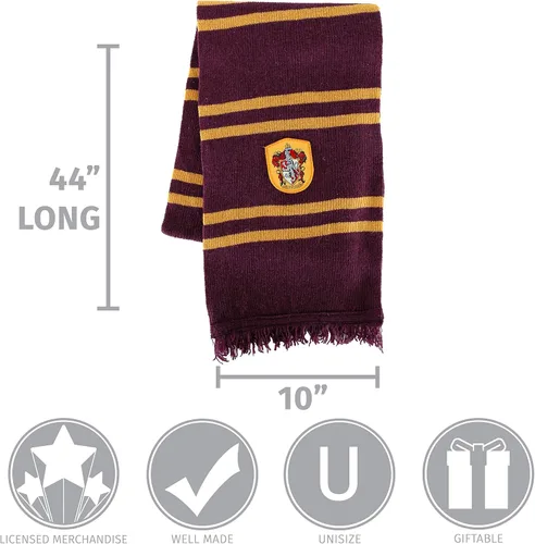 Miniatura 3 de Bufanda de lujo de casa, Harry Potter, talla única , Granate y dorado