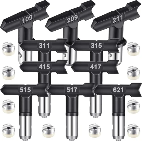 Miniatura 12 de 10 Piezas Puntas de Pulverización Puntas de Pulverización Reversibles Boquillas de Pulverización sin Aire para Pistolas Pulverizadoras de Pintura
