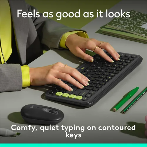 Miniatura 3 de Logitech POP ICON Keys Teclado Bluetooth inalámbrico, escritura cómoda, teclas programables, fácil de cambiar entre hasta 3 dispositivos
