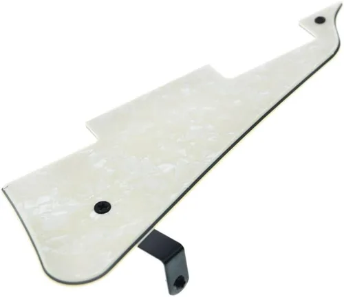 Miniatura 37 de KAISH Golpeador de guitarra Abalone Pearl LP con soporte de acero inoxidable negro y tornillos de montaje de acero para USA Les Paul