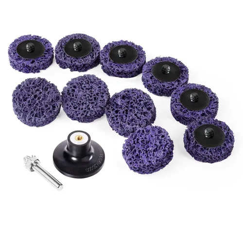 Miniatura 6 de S SATC Discos de pelado de 4-1/2" x 7/8" Rueda removedor de óxido para quitar pintura, 5 unidades de discos de tira Bule Oxidación Política Rueda