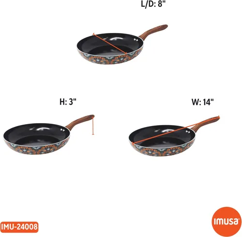 Miniatura 8 de IMUSA Sartén de cerámica antiadherente Talavera de 8 pulgadas, sin PFAS
