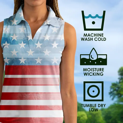 Miniatura 57 de YATTA GOLF Polo de golf sin mangas para mujer, absorbe la humedad, cuello en V, para golf, entrenamiento, golf