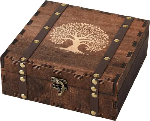 Miniatura 10 de AW BRIDAL Caja de recuerdos de boda negra personalizada, cajas de memoria de madera con tapas, regalos de despedida de soltera para novia, regalo