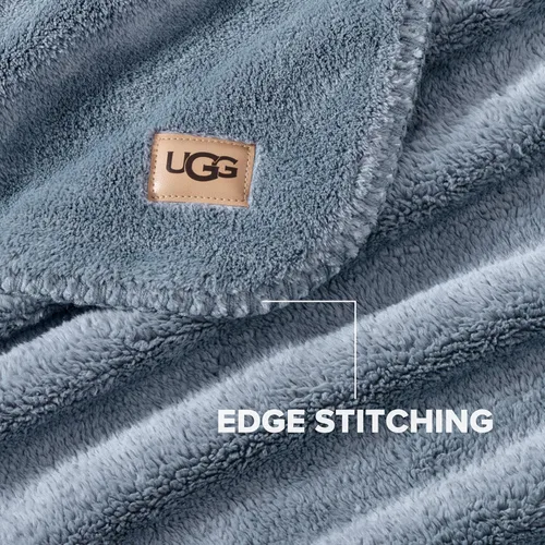 Miniatura 5 de UGG Manta de Felpa Full/Queen, Manta Mullida de Vellón para Cama, Lujosa y Acogedora Manta de Gran Tamaño para Sofá, Ropa de Cama Queen Azul