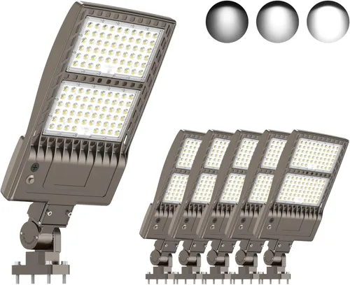 Miniatura 11 de KUKUPPO Luz LED de estacionamiento de 200 W, luz de poste de estacionamiento de grado industrial con certificación DLC UL, luz LED caja de zapatos