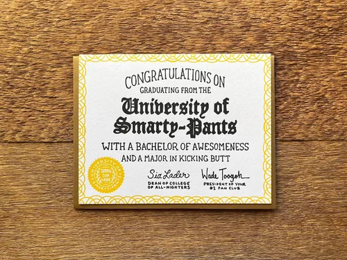 Miniatura 3 de Noteworthy Tarjeta de felicitación de felicitaciones Smarty-Pants