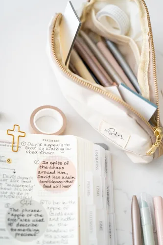 Miniatura 5 de Mr. Pen- Conjunto de diario bíblico (colección Selah) Complete Faith Journaling Kit with Highlighters, Pens, Sticky Notes, Tabs, Washi Tape &