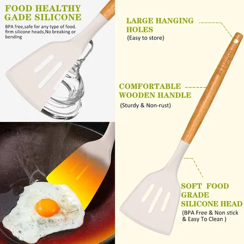 Miniatura 7 de Fungun - Juego de utensilios de cocina de cocina, 35 piezas, utensilios de cocina antiadherentes, juego de espátula, juego de utensilios de cocina