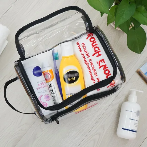 Miniatura 6 de Rough Enough - Neceser de maquillaje transparente grande, bolsa organizadora de cosméticos, bolsa con cremallera para accesorios de viaje