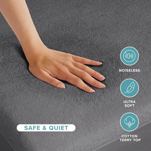 Miniatura 3 de Bare Home Protector de colchón tamaño Twin, 100% impermeable y transpirable, funda de colchón refrescante, protege contra derrames, sin vinilo, sin