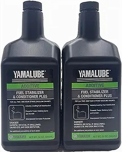 Yamaha Yamalube Estabilizador de combustible y acondicionador (2 unidades) 32 onzas, #ACC-FSTAB-PL-32