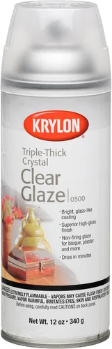 Krylon I00500A07 - Aerosol de esmalte transparente triple grueso, 12 onzas, alto brillo