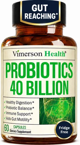Probióticos para mujeres y hombres con prebióticos - 40 mil millones de UFC para la salud digestiva, la salud intestinal y el suplemento de apoyo