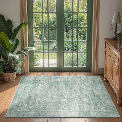 Miniatura 137 de jinchan Lima - Alfombra de pasillo lavable de 2 x 6 pies, antideslizante, de pelo corto, suave, ultrafina, alfombra envejecida para casa de campo