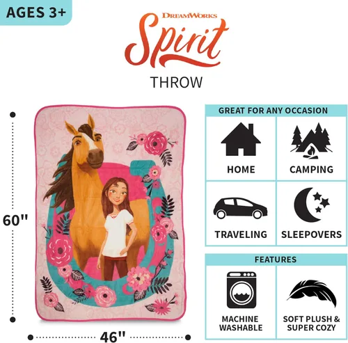 Miniatura 3 de Franco - Ropa de cama infantil de microfibra súper suave, 46 pulgadas x 60 pulgadas, Spirit Riding Free