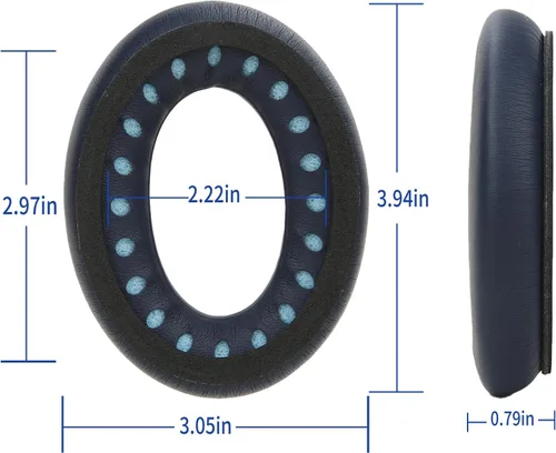 Miniatura 58 de Almohadillas para los oídos para Bose QuietComfort 45 QC45 QC35 ii QC35, cojines de cuero de piel de cordero para auriculares profesionales, QC45