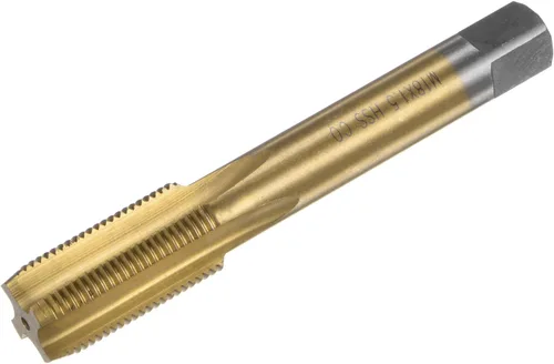 Miniatura 8 de uxcell Grifo de rosca métrica M12 x 1.25 H2 recubierto de titanio HSS-CO (M35 Acero de alta velocidad) Flautas rectas Máquina Tornillo de rosca
