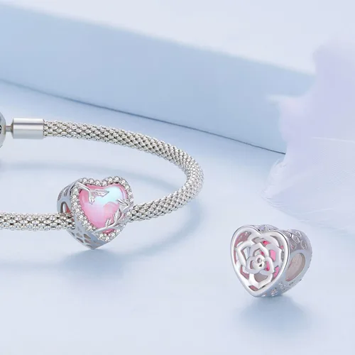 Miniatura 75 de Abalorios de plata de ley para pulseras, collares, familia para siempre, circonita cúbica, regalo de joyería para mujeres