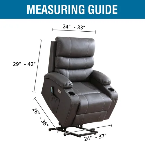 Miniatura 2 de H.VERSAILTEX Funda elástica para sillón reclinable, funda para silla reclinable de elevación eléctrica, ajustable estándar con bolsillo lateral