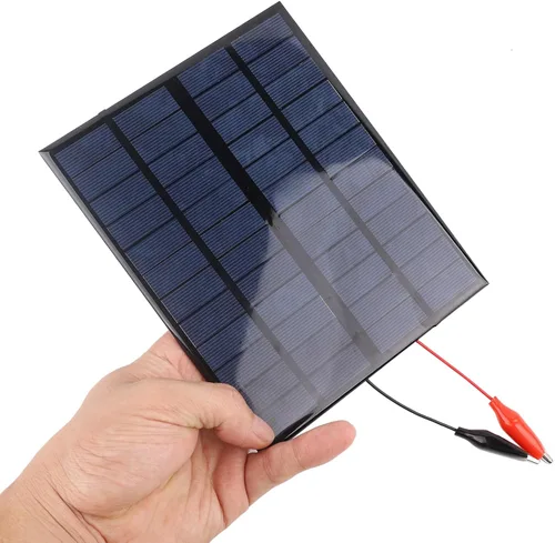 Miniatura 6 de 2 paneles solares de 12 V, 3.6 W, 12 V, 300 mA, pequeños paneles solares de polisilicio epoxi, módulo de celda solar de polisilicio con clip