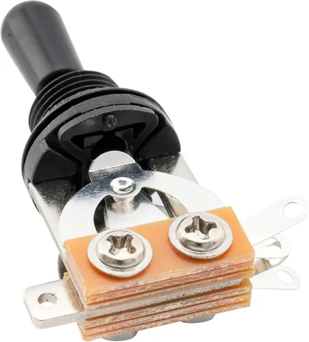 Miniatura 4 de Musiclily Basic Metric - Interruptor de palanca de guitarra recta corta de 3 vías para guitarra eléctrica estilo LP, parte superior negra con punta