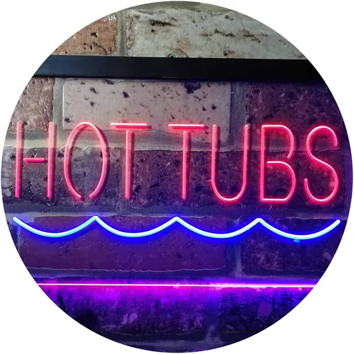ADVPRO Hot Tubs Supply Dual Color LED Neon Sign Blue & Red 12" x 8.5" st6s32-i3375-br