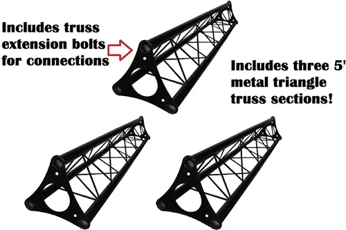 Miniatura 3 de 15 'de ancho de manivela triangular trussing móvil DJ iluminación braguero sistema triángulo 10 "diámetro trussing en lugar de 6" como otras marcas