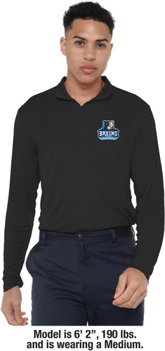 Miniatura 3 de Campus Lab Sudadera deportiva oficial de la NCAA Collegiate para hombre, con cremallera de un cuarto, logotipo en el pecho izquierdo, colección negra