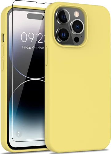 Miniatura 37 de DEENAKIN Funda compatible con iPhone 14 Plus con protector de pantalla, funda mejorada para cámara, goma de gel de silicona suave probada contra