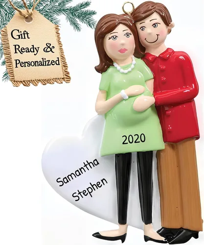 Miniatura 7 de Adorno personalizado para bebé 2025 – Regalos de embarazo personalizados para futura mamá, adorno de Navidad embarazada 2025, regalos para nuevas