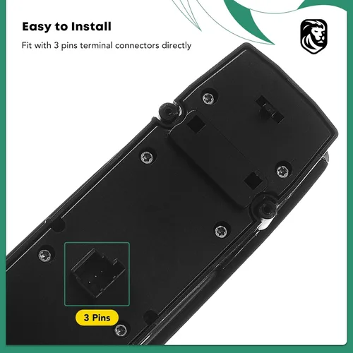 Miniatura 2 de YHTAUTO Interruptor de ventana principal eléctrico de repuesto para Mercedes-Benz C230 C250 C300 C350 C63 E350 E550 E63 AMG 2009-2012, 3 pines, sin