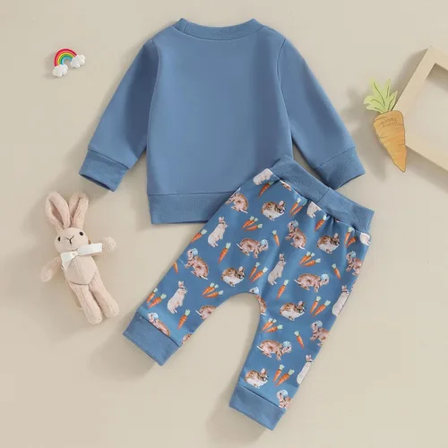 Miniatura 39 de Adobabirl Conjunto de sudadera y pantalones de Halloween para bebé, sudadera y pantalones con parche de calabaza para Halloween, otoño, ropa de bebé